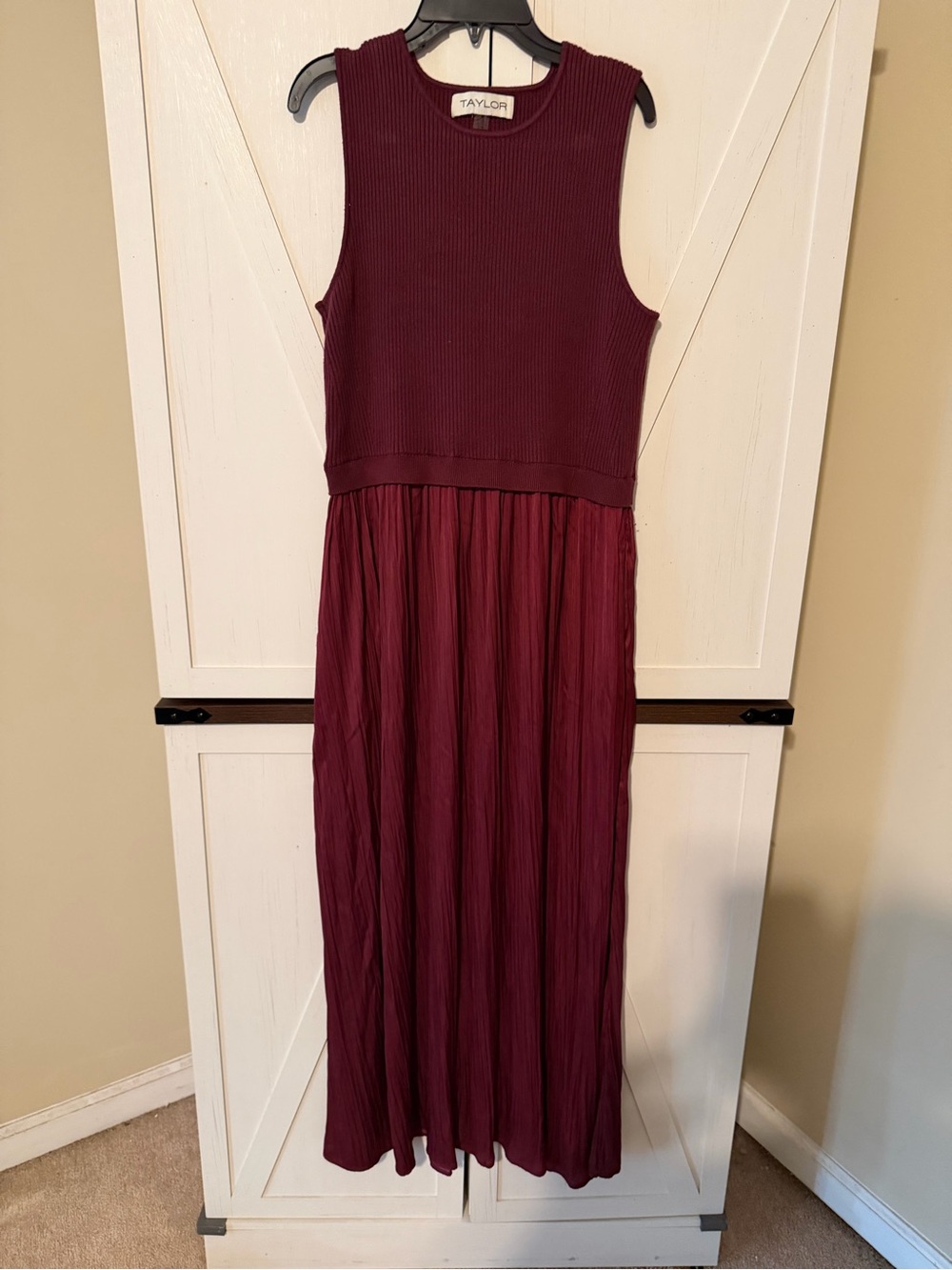 Taylor Ribbed Sleeveless Maxi Dress in Wine